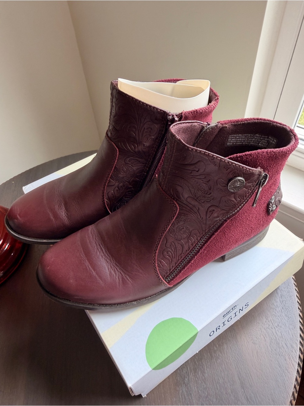 Earth Origins Navigate Noah Leather & Suede Ankle Boots Size 9 Very Good Cond. - Picture 3 of 14